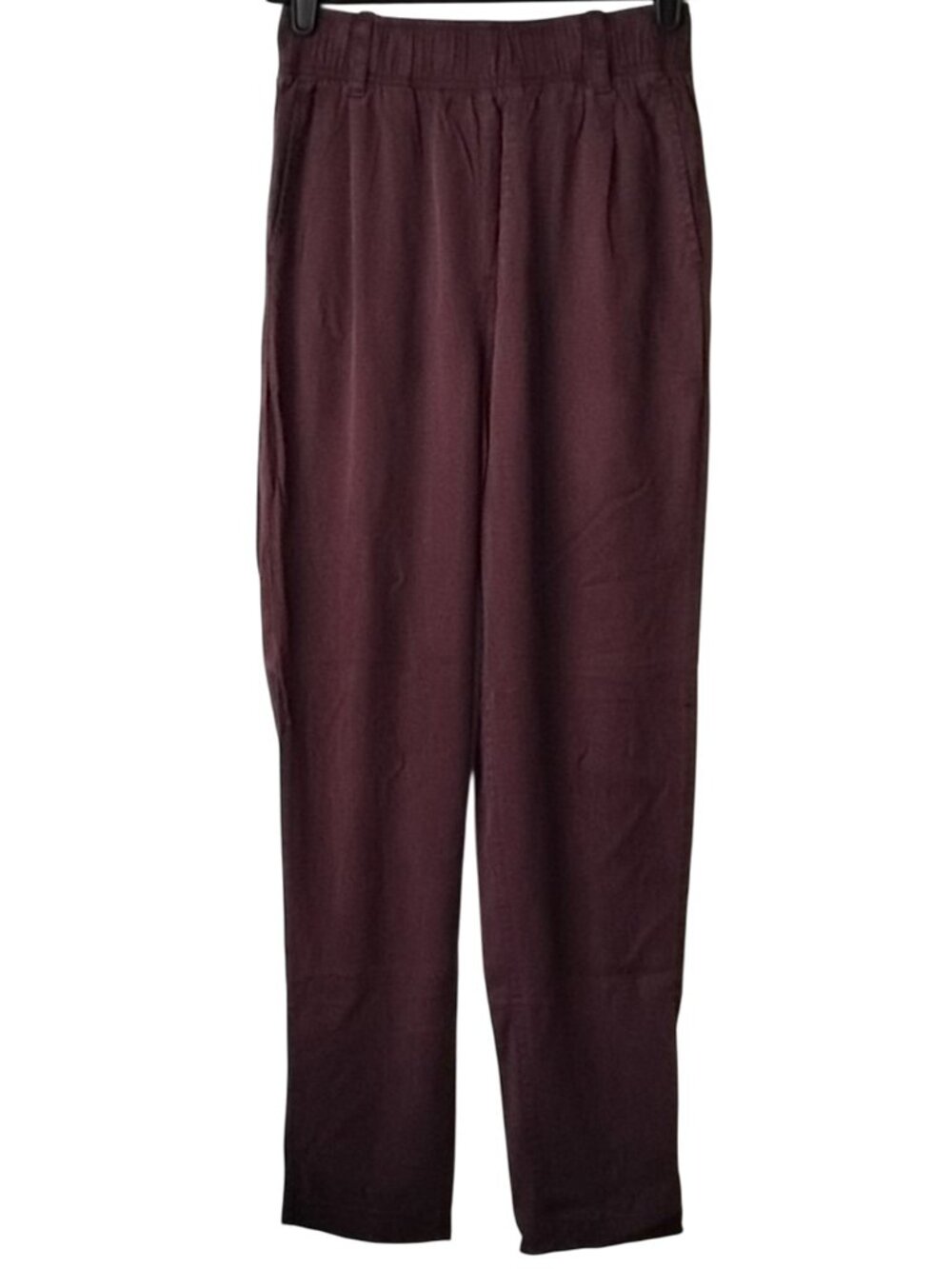 NWOT Gap High Rise Cropped Pull On Pant 4T 4 Tall Eggplant Lyocel Blend